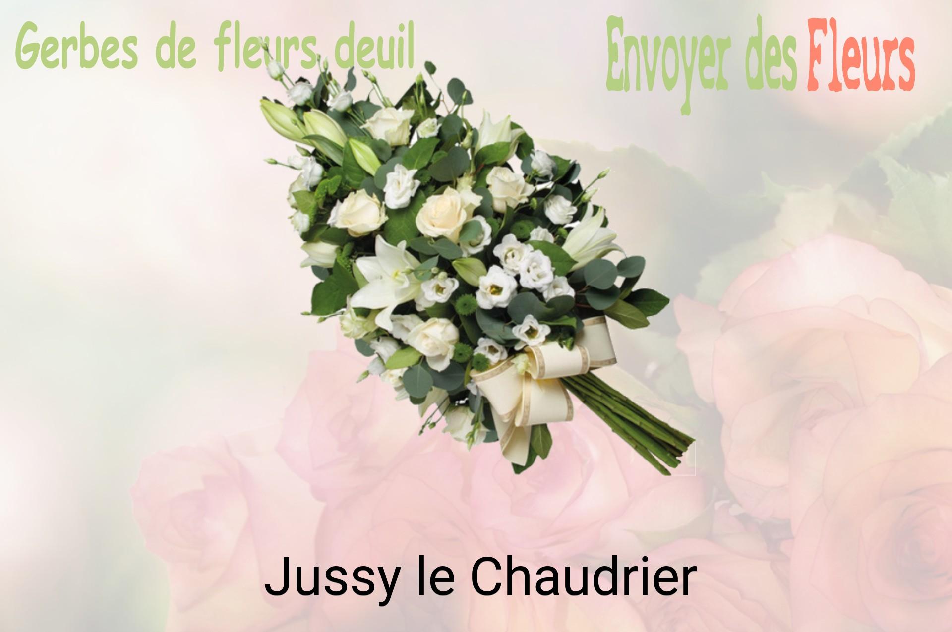 Gerbe de fleurs de deuil livrée à Jussy-le-Chaudrier